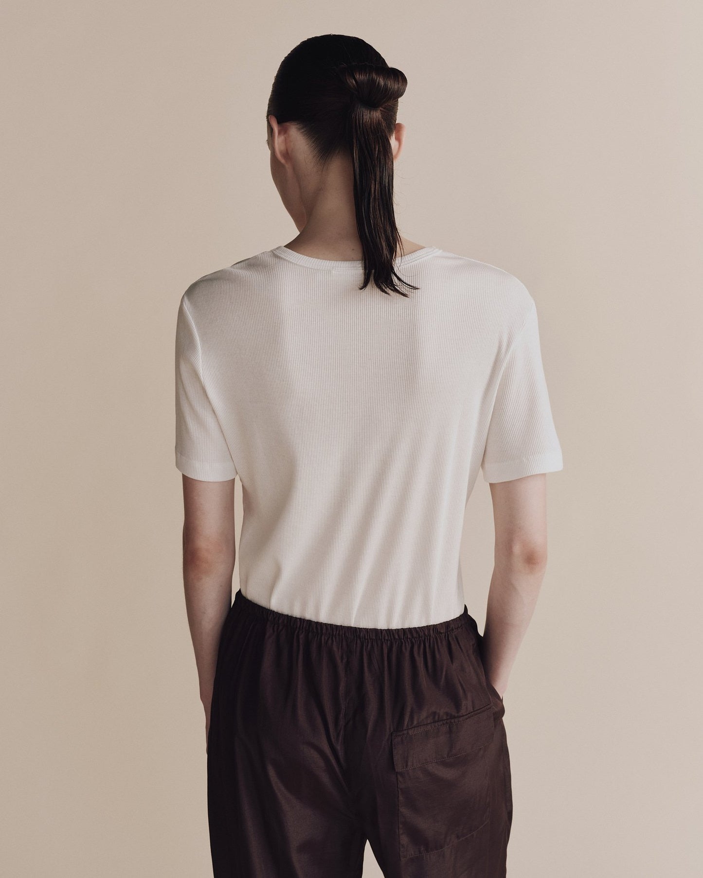 Mijeong Park Cotton Tencil Ribbed T-shirt White