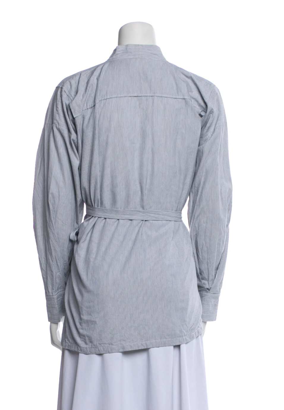 Rachel Comey Striped V-Neck Button-Up Top