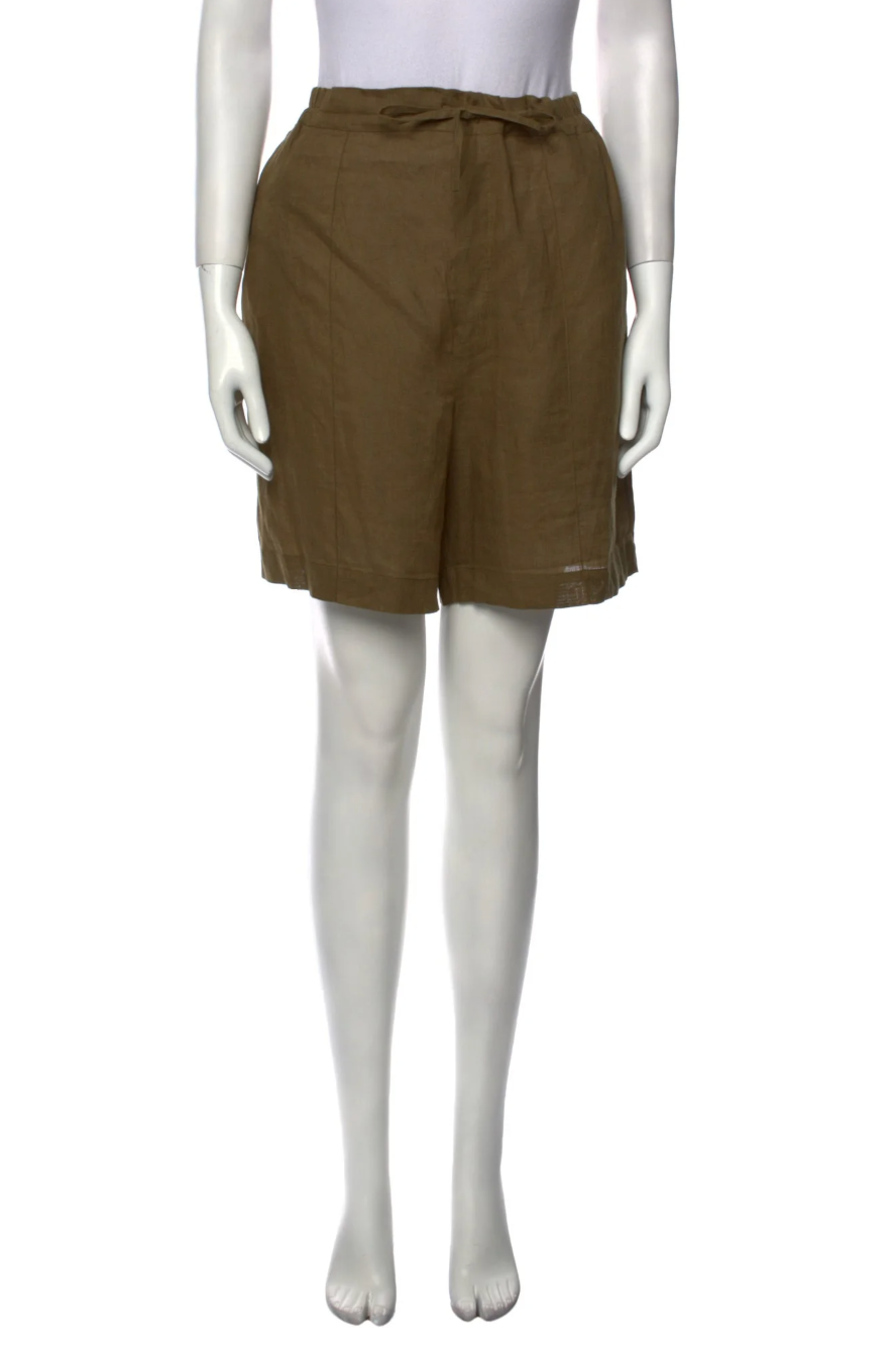 Sleeper Linen Knee-Length Shorts Green