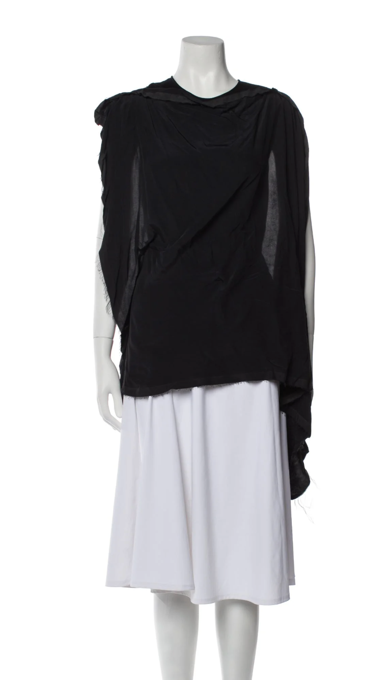 Maison Martin Margiela 2013 Cowl Neck Tunic Black
