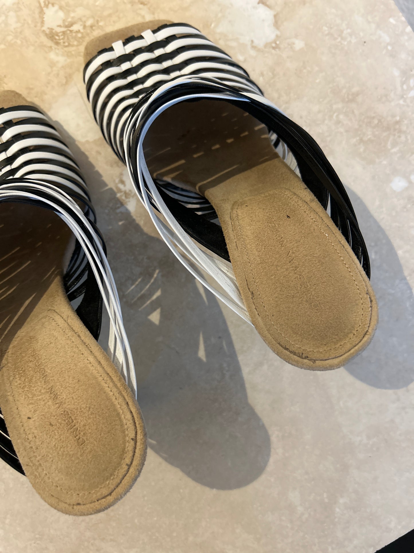 Dries Van Noten Black and White Heels