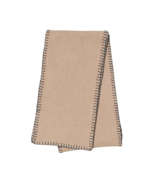Atelier Delphine Whipstitch Scarf Grain w/ Grey