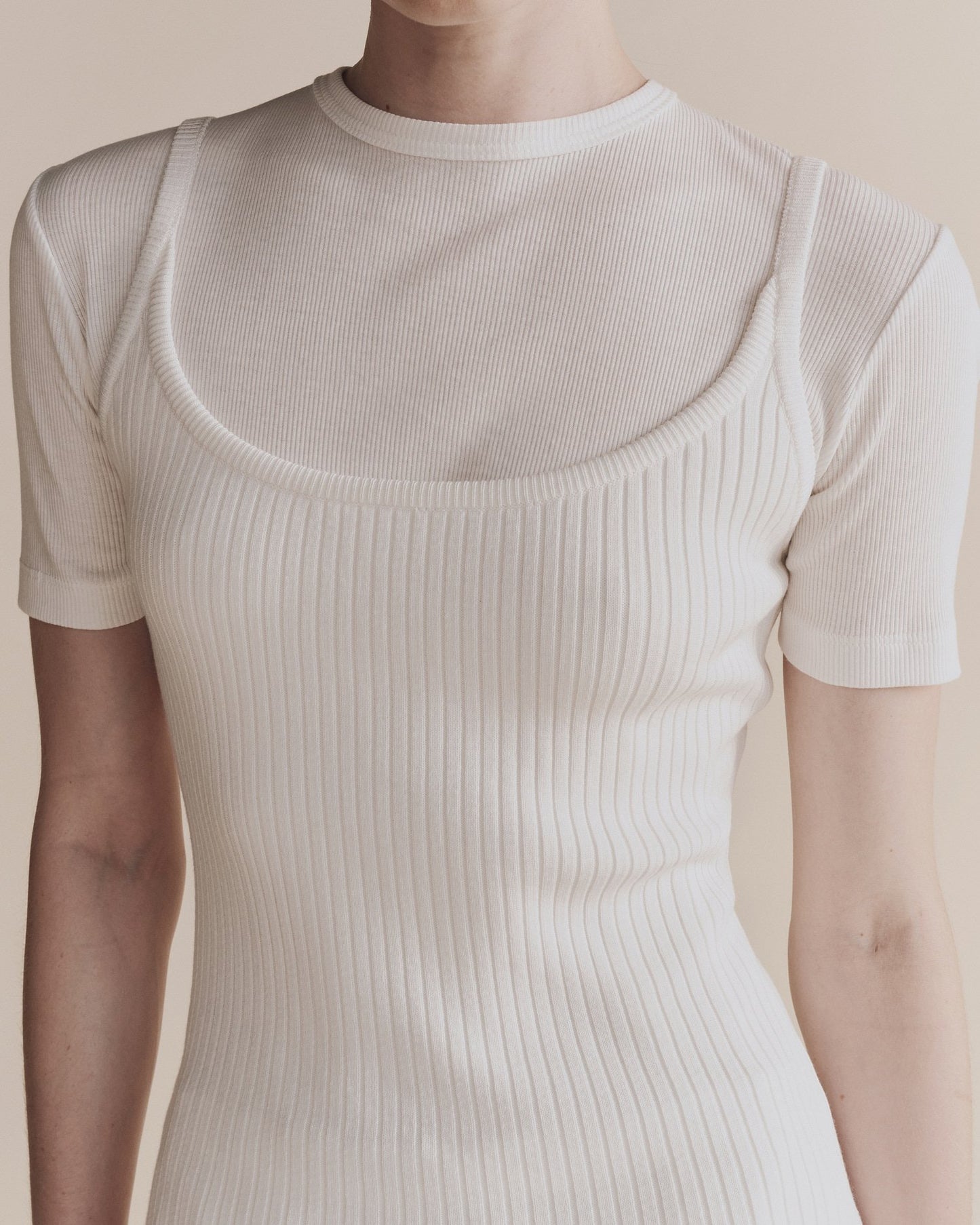 Mijeong Park Ribbed Knit Tank White