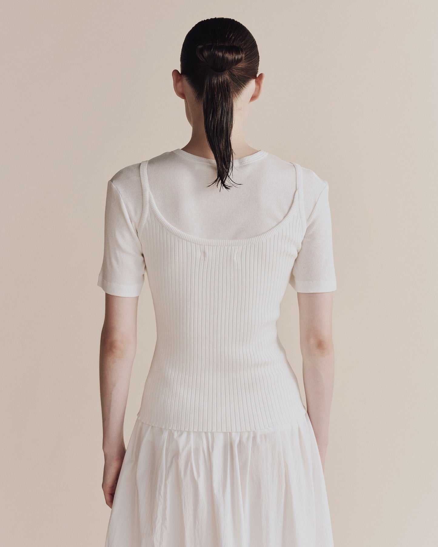 Mijeong Park Ribbed Knit Tank White