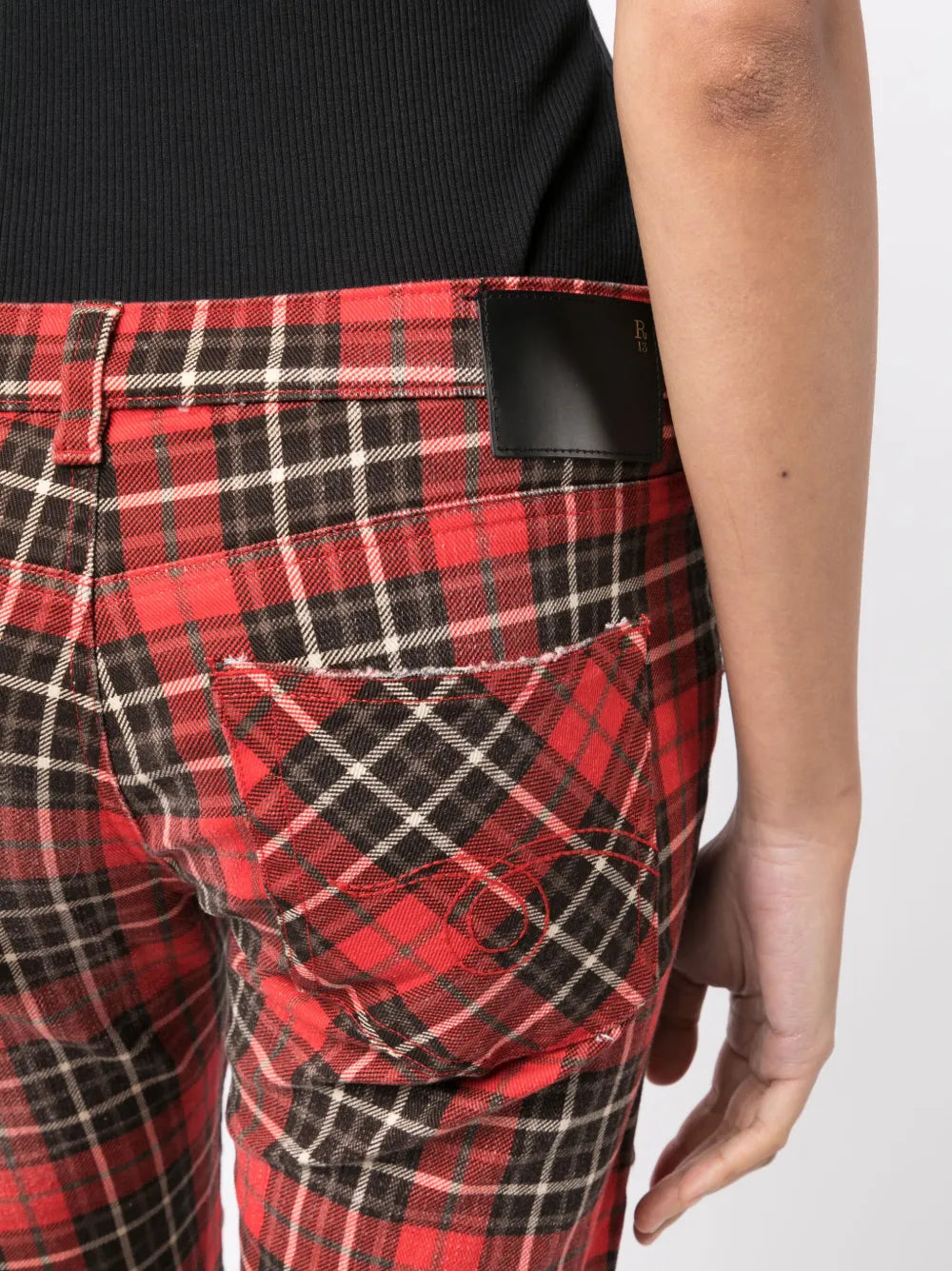 R13 PLAID JEANS