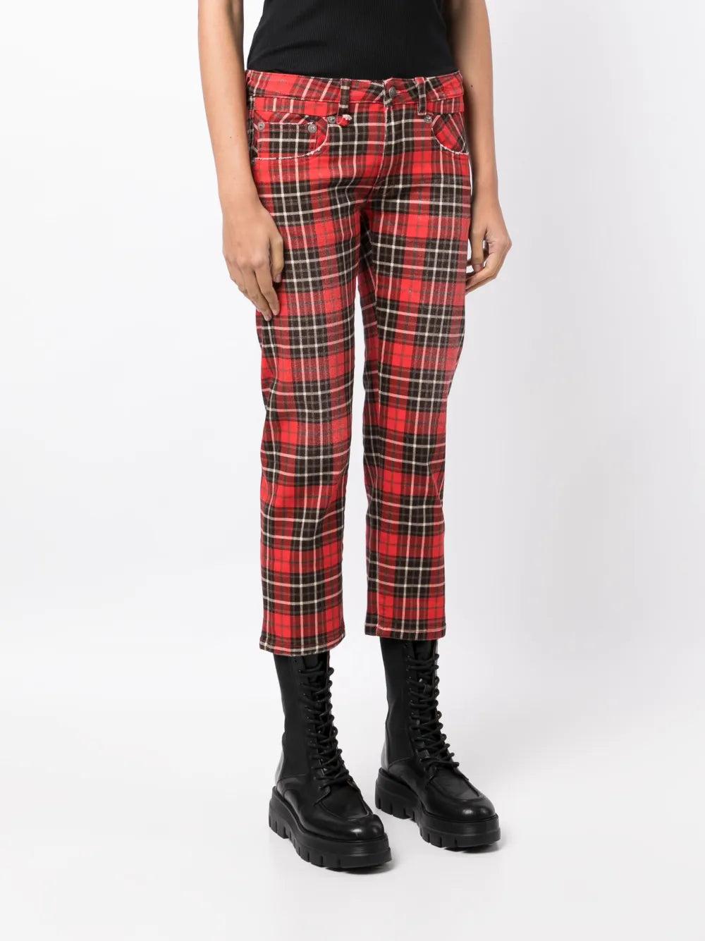 R13 PLAID JEANS