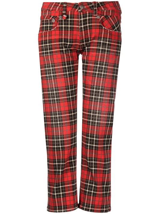R13 PLAID JEANS