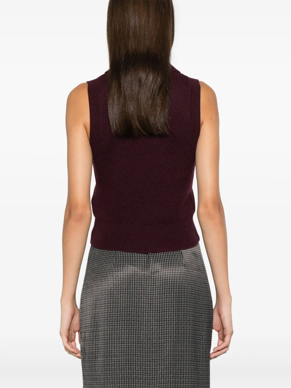 REMAIN Birger Christensen Knitted Polo Top Port Royale