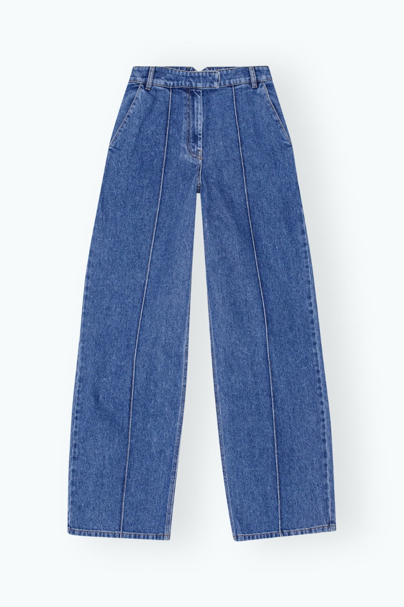 REMAIN Birger Christensen Cocoon Denim Pants Bright Cobalt