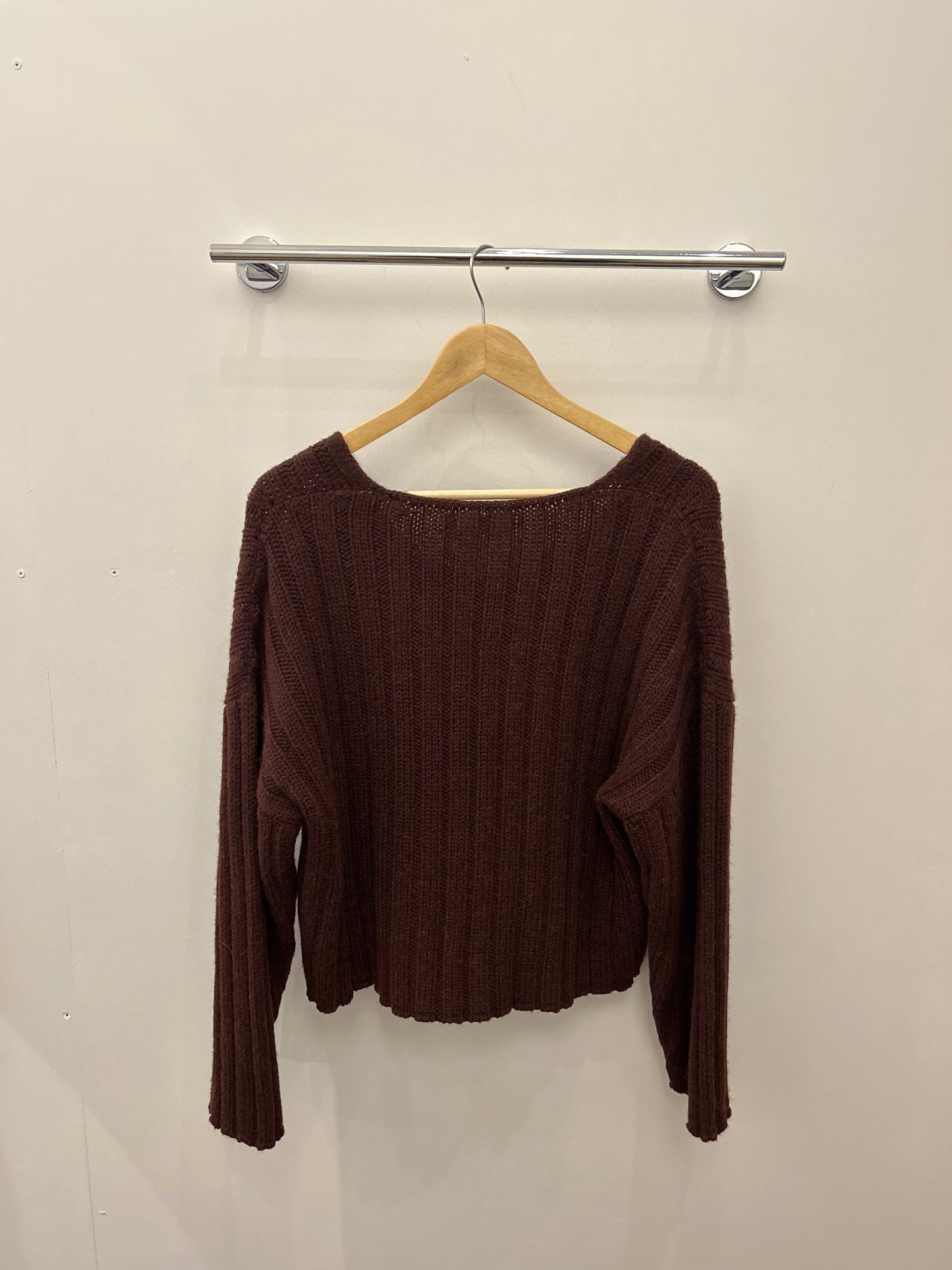 Micaela Greg Cropped Rib Pullover Plum