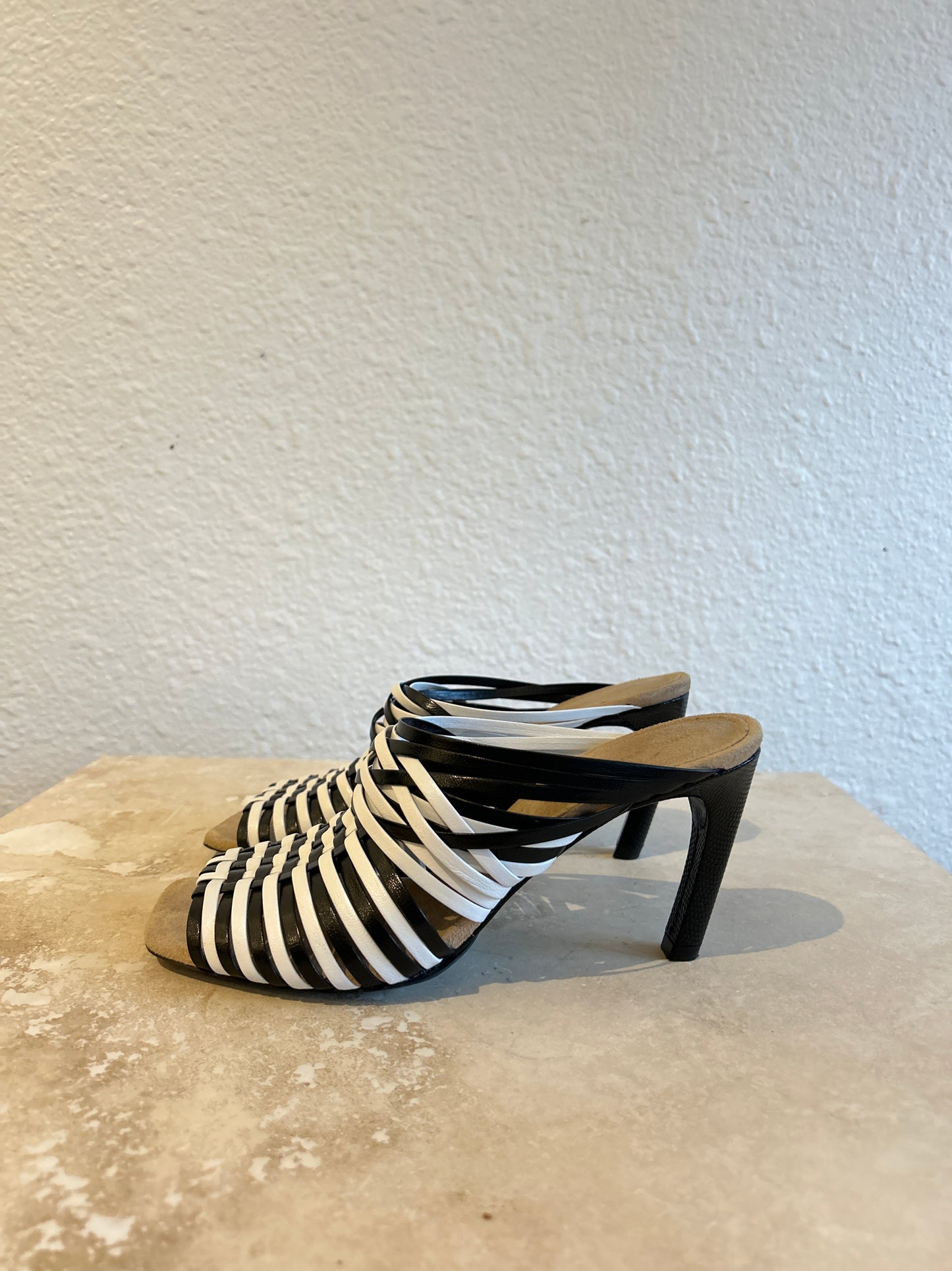 Dries Van Noten Black and White Heels