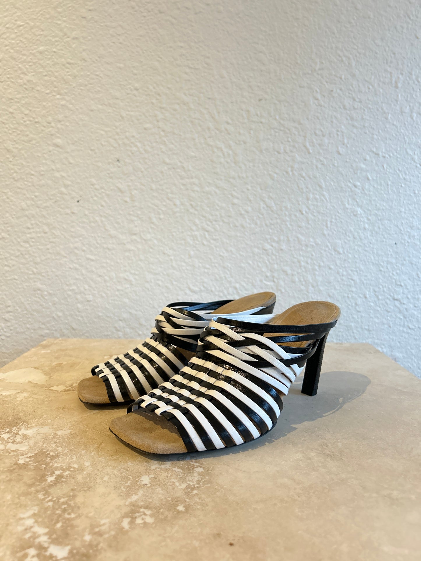 Dries Van Noten Black and White Heels