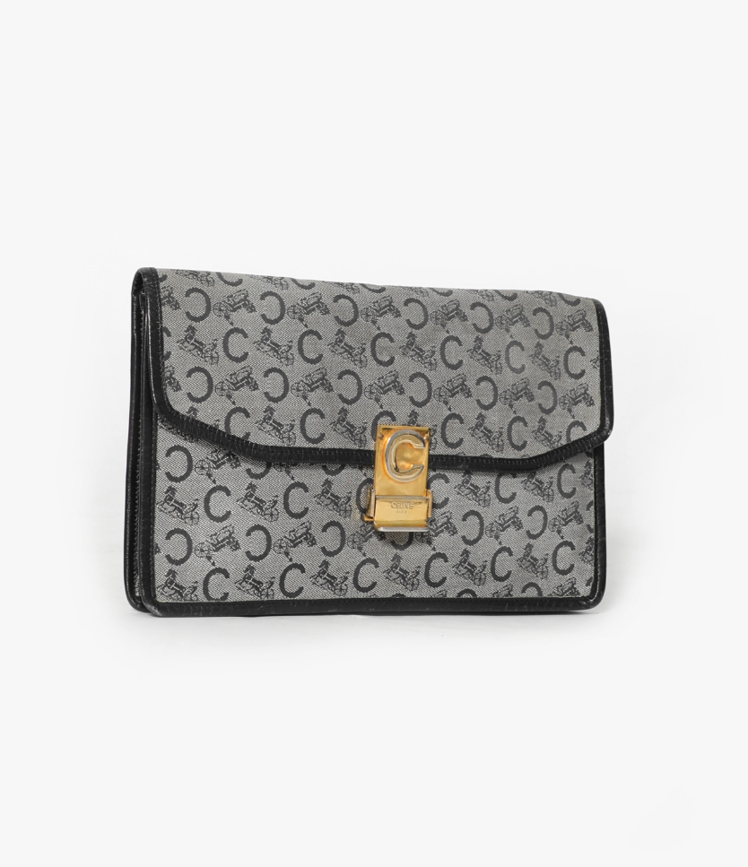 Celine 70s Monogram Envelope Clutch