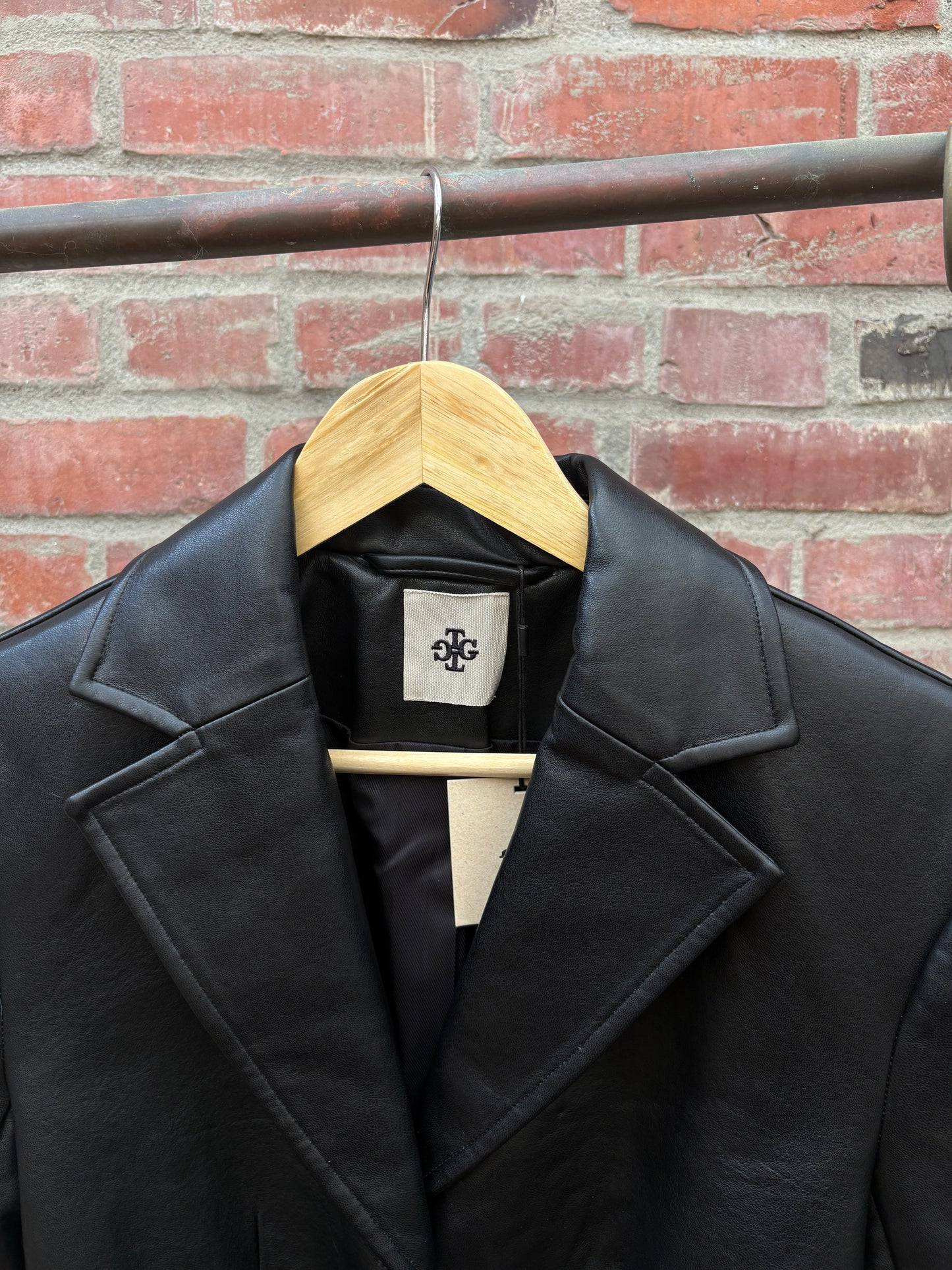 The Garment Brooklyn Belted Jacket Black