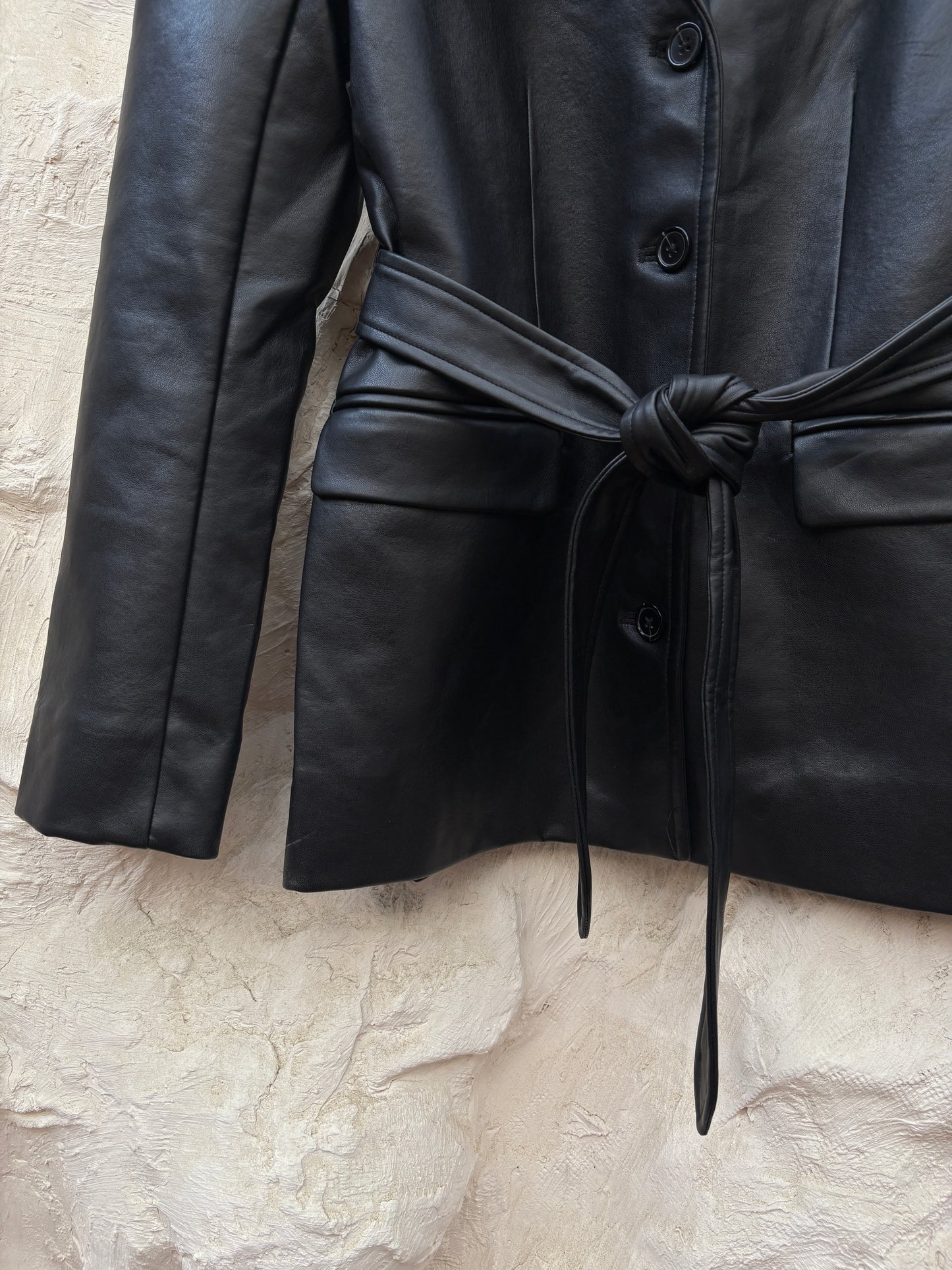 The Garment Brooklyn Belted Jacket Black