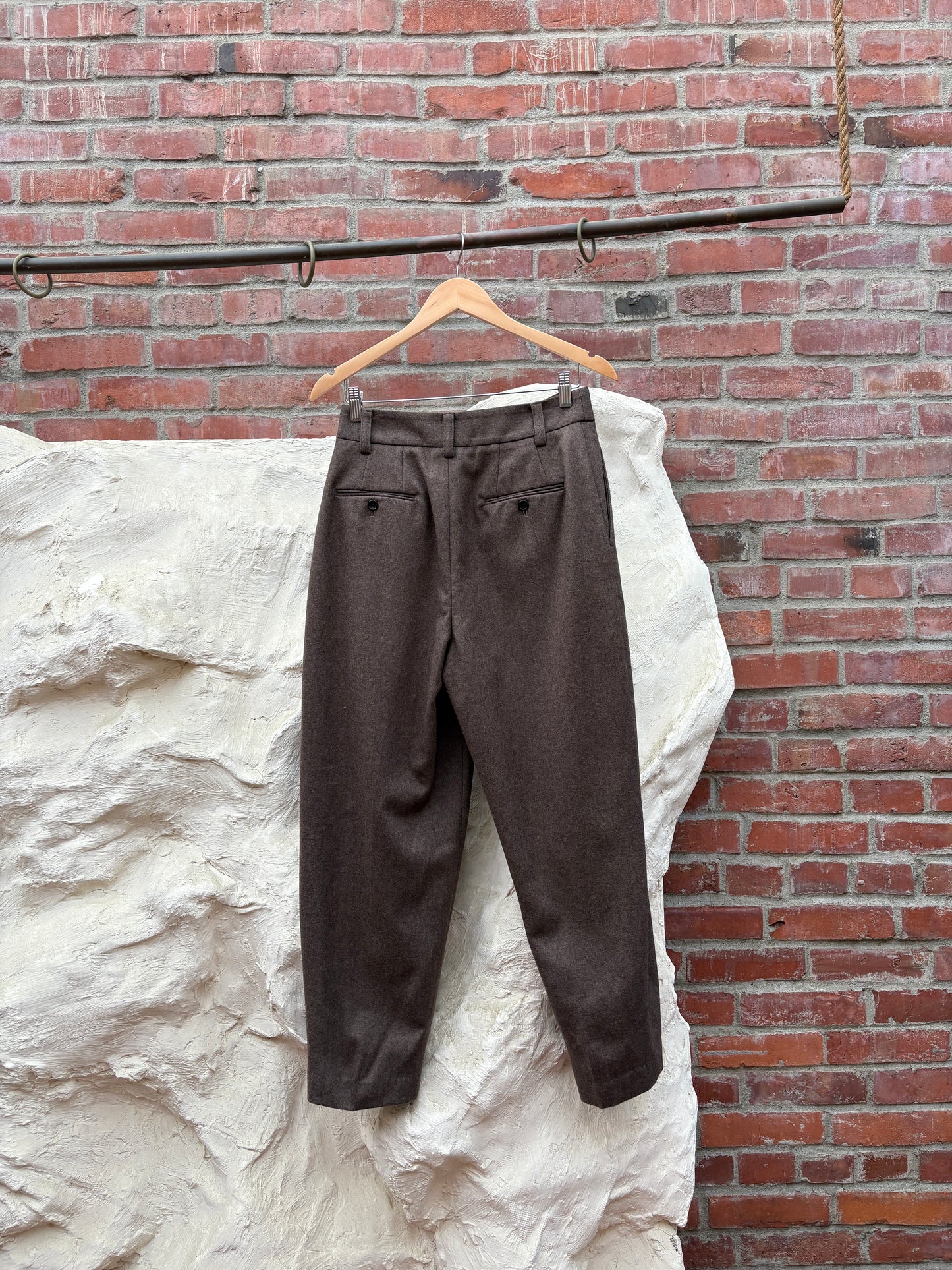 Studio Nicholson Brown Wool Pant