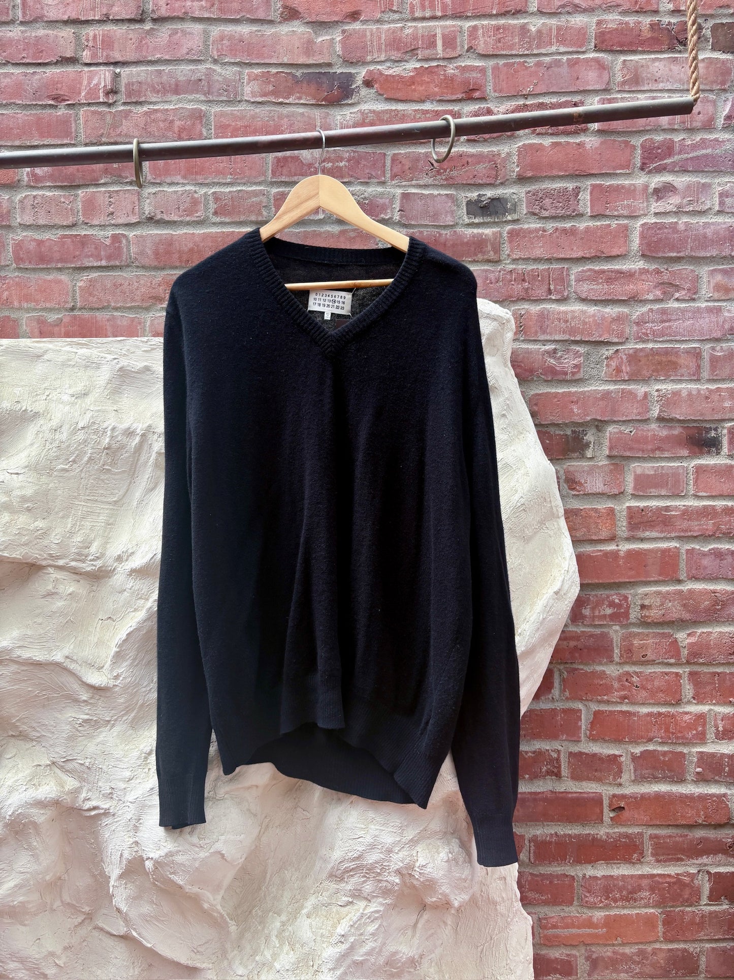 Margiela Black V Neck Sweater