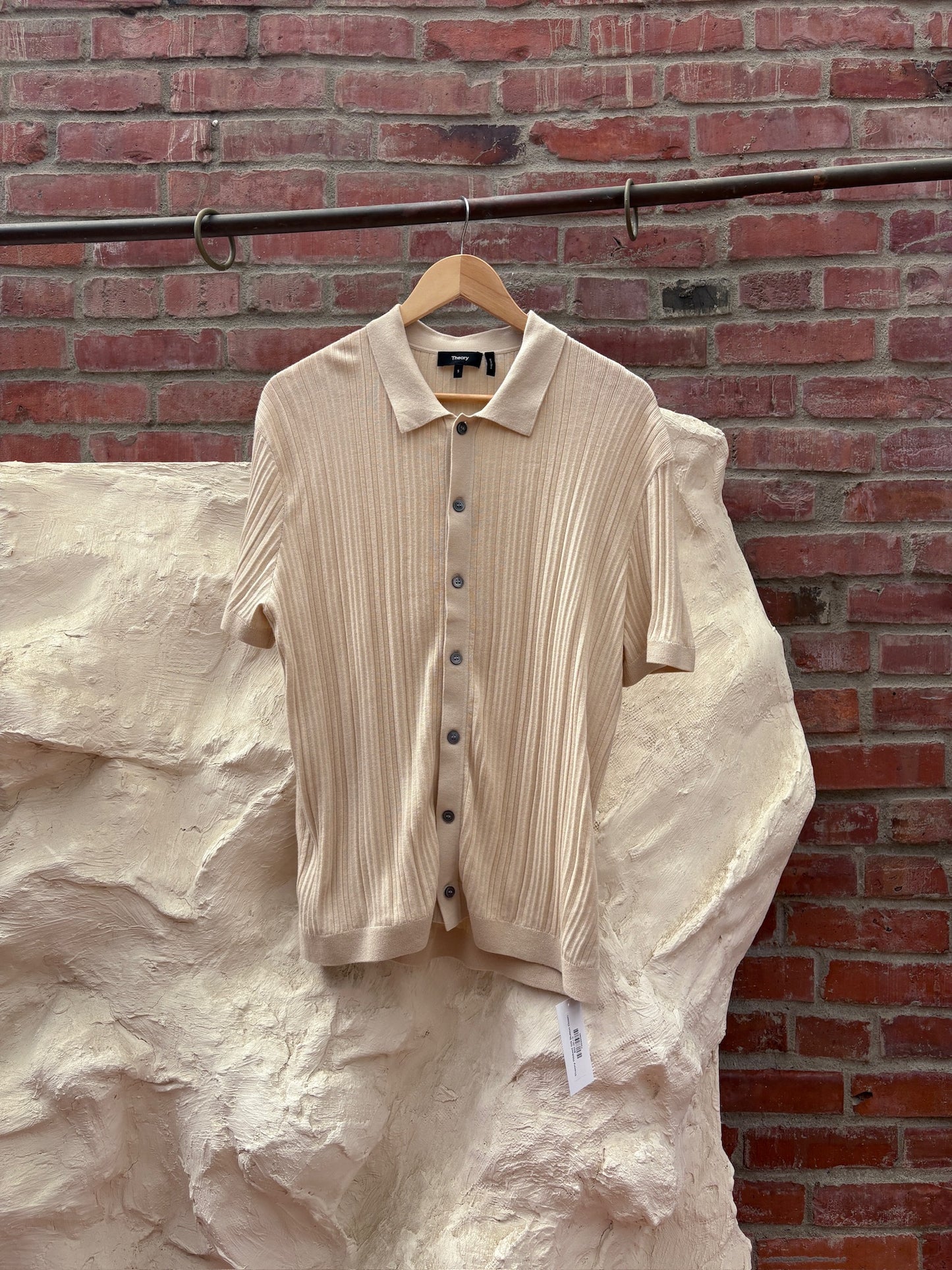 Theory Ribbed SS Button Down