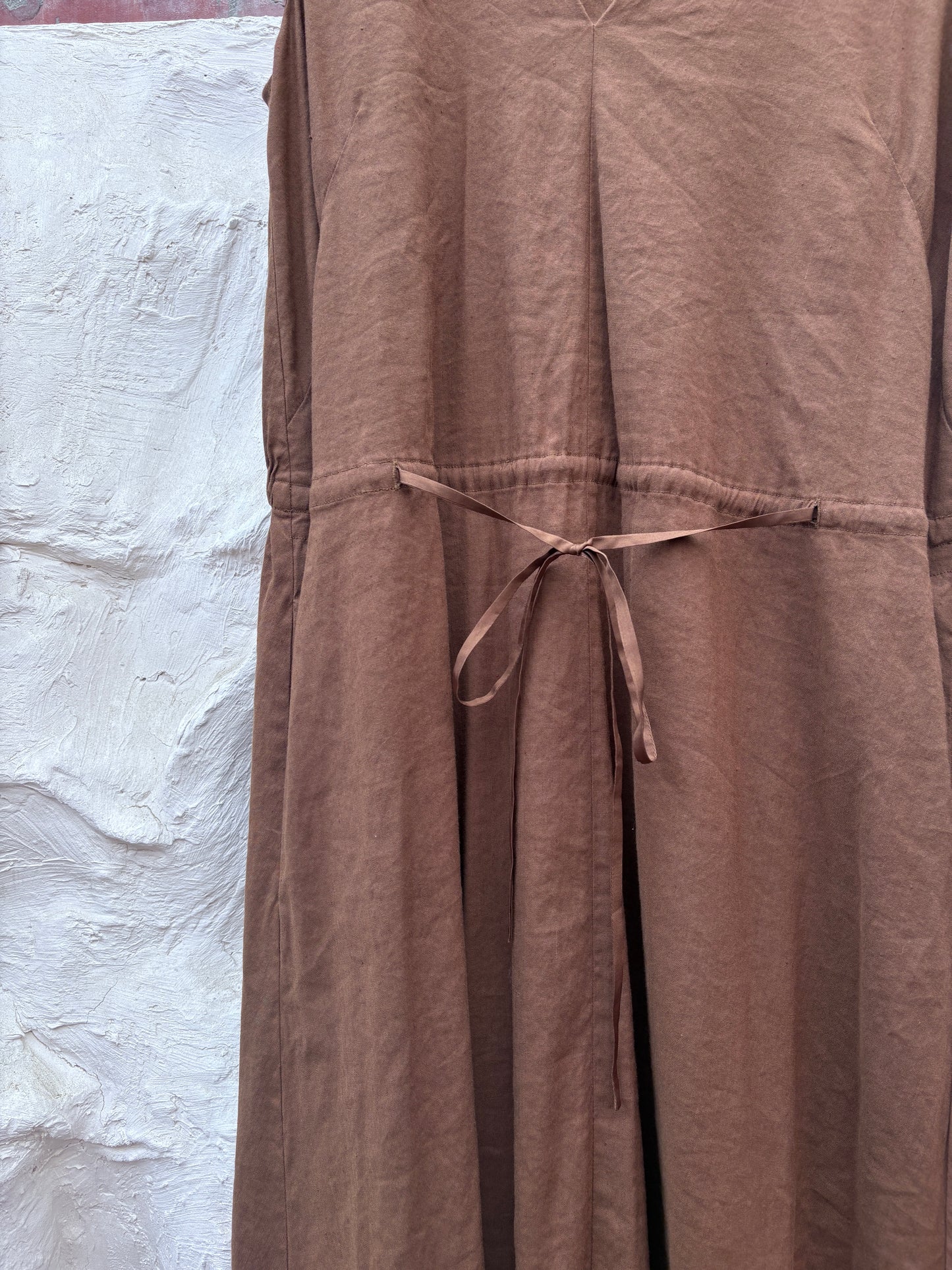 Vince Linen Long Dress Brown