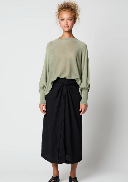 Atelier Delphine Handkerchief Skirt Black