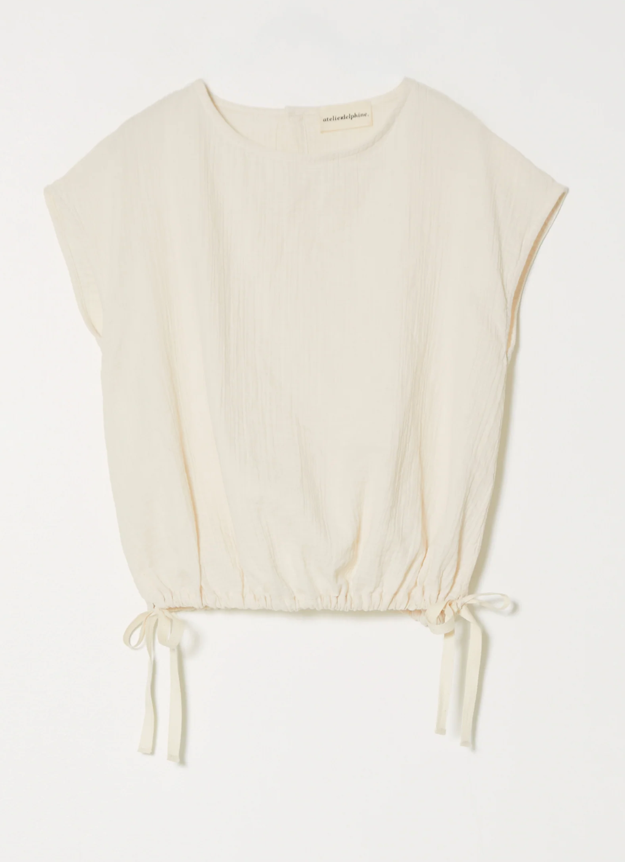 Atelier Delphine Slip on Blouse Cap Sleeve Kinari