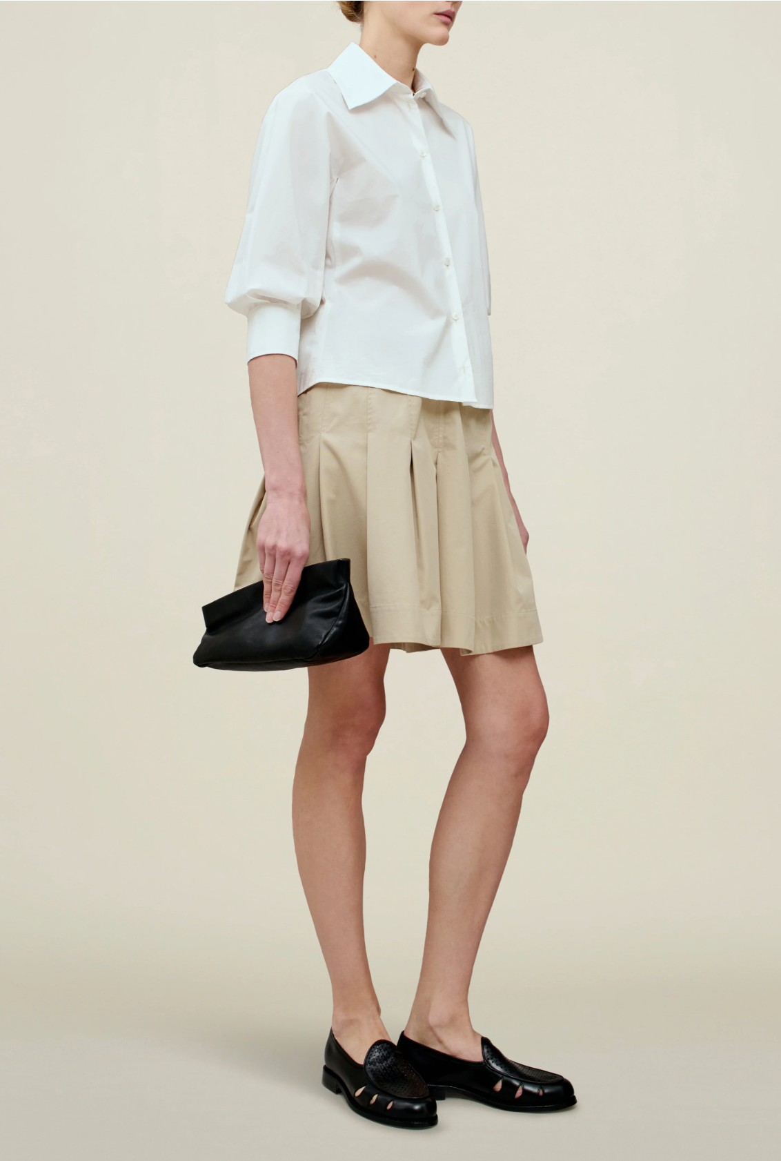 Kallmeyer Colette 3/4 Sleeve Button Down White