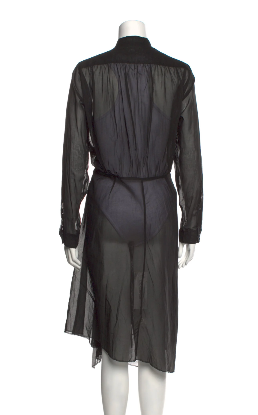 Acne Studios Mock Neck Midi Length Dress Black