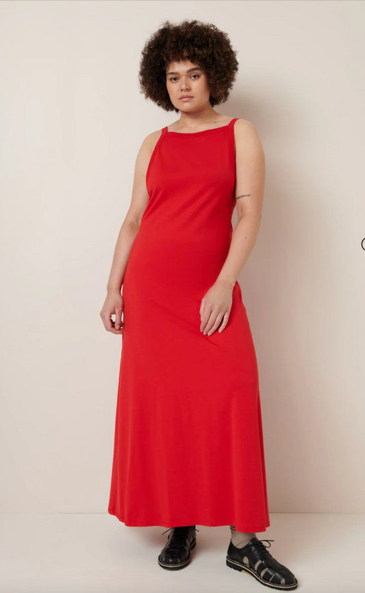 Kowtow Low Back Dress Red