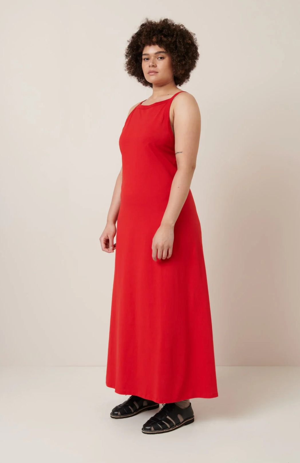 Kowtow Low Back Dress Red