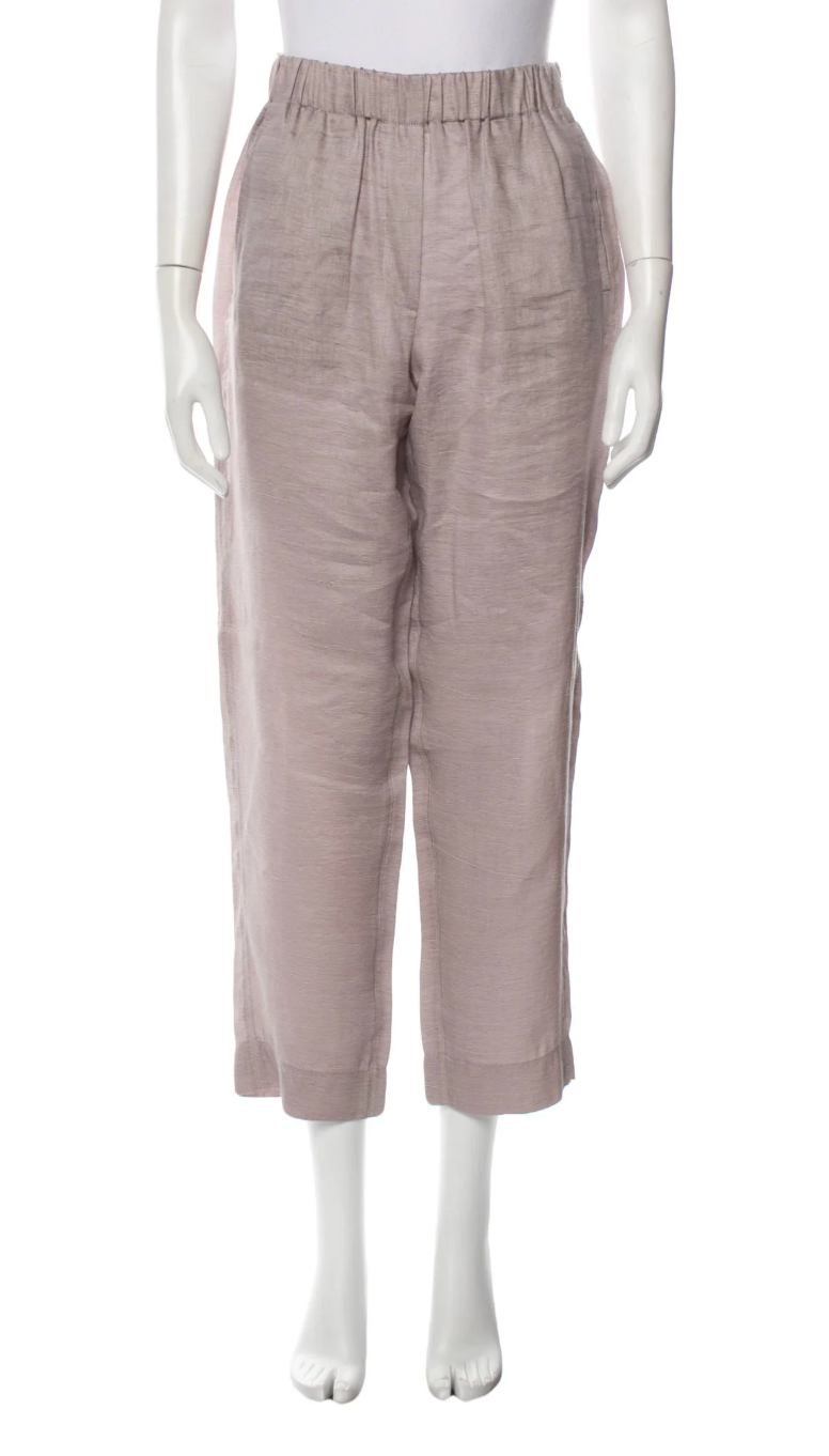 Forte Forte Linen Straight Leg Pants Purple