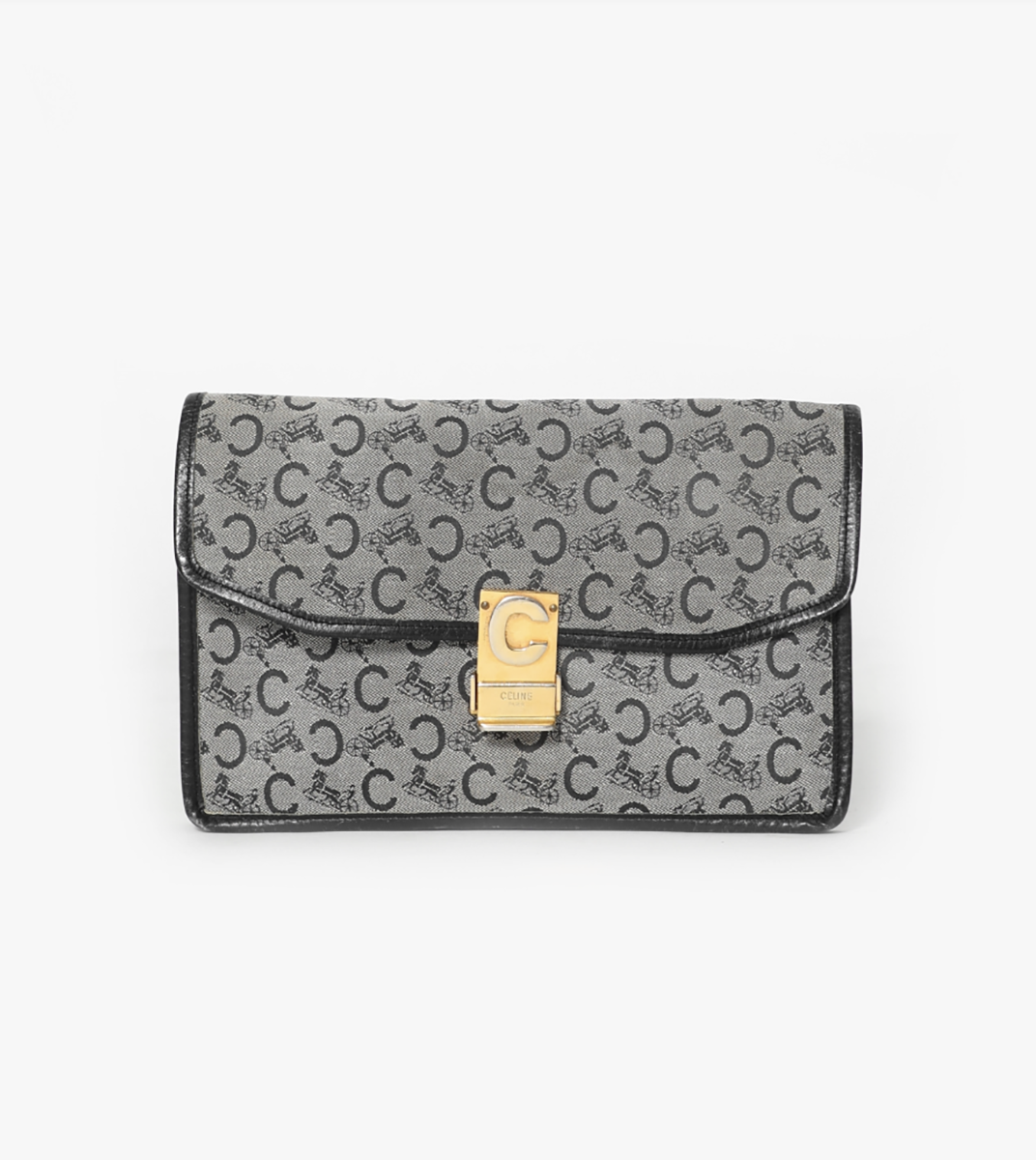 Celine 70s Monogram Envelope Clutch