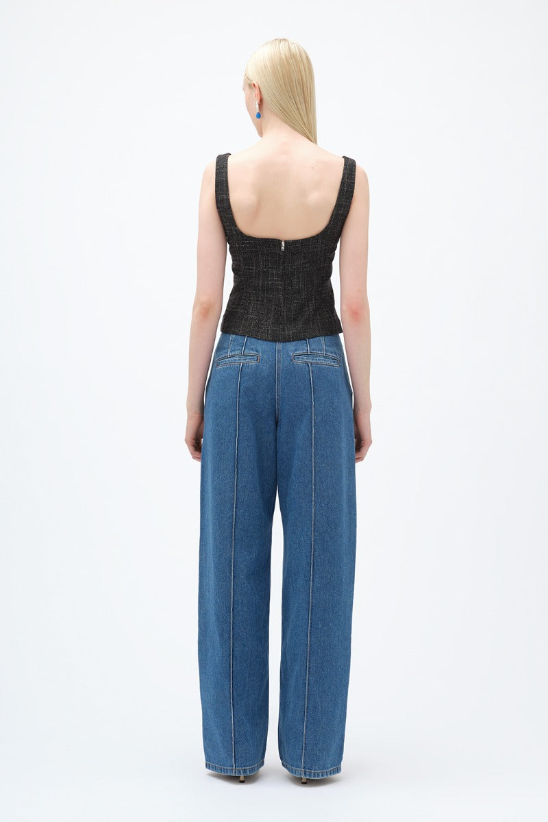 REMAIN Birger Christensen Cocoon Denim Pants Bright Cobalt